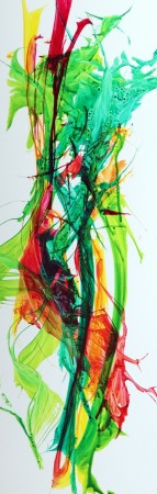 Schwebende I 57x18cm Tusche auf Papier 2021